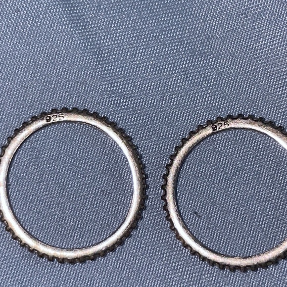 1.5 mm CZ Cubic Zirconia Minimalist .925 Sterling Silver Stackable Eternity Ring - Picture 11 of 11